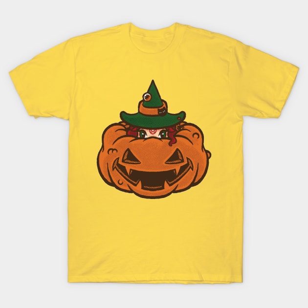 Pumpkin witch T-Shirt by BeataObscura